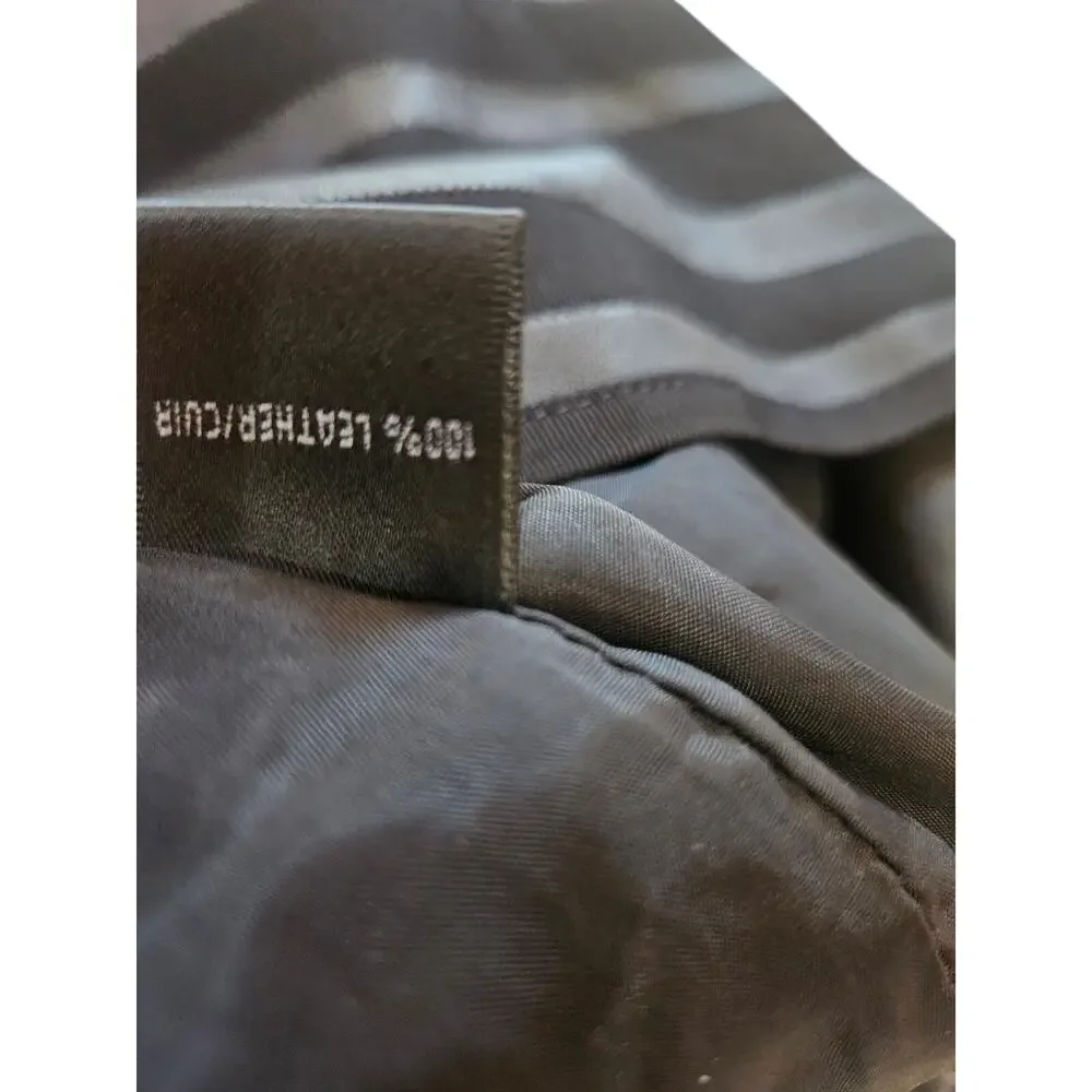 Lafayette 148 NY 100% Leather Pencil Skirt Black Sz 12 Side Zip Lined - Picture 8 of 8